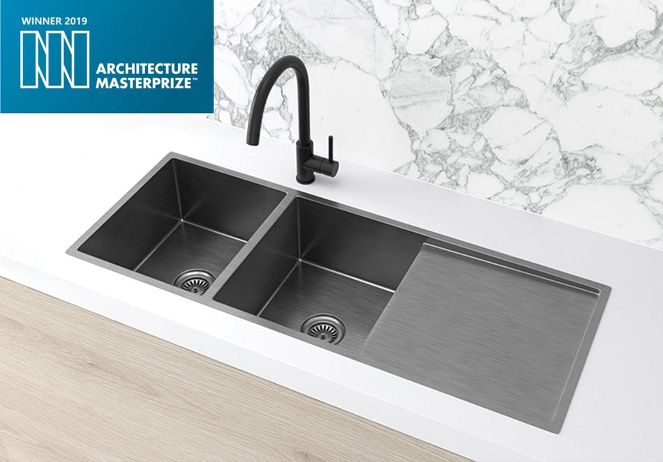 MEIR KITCHEN SINK DOUBLE BOWL & DRAINBOARD 1160 X 440