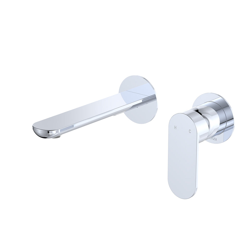EMPIRE SLIM BASIN/BATH WALL MIXER SET ROUND PLATES