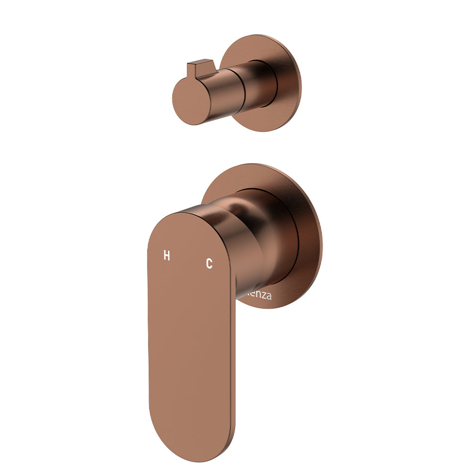 EMPIRE SLIM WALL DIVERTER MIXER SMALL ROUND PLATES