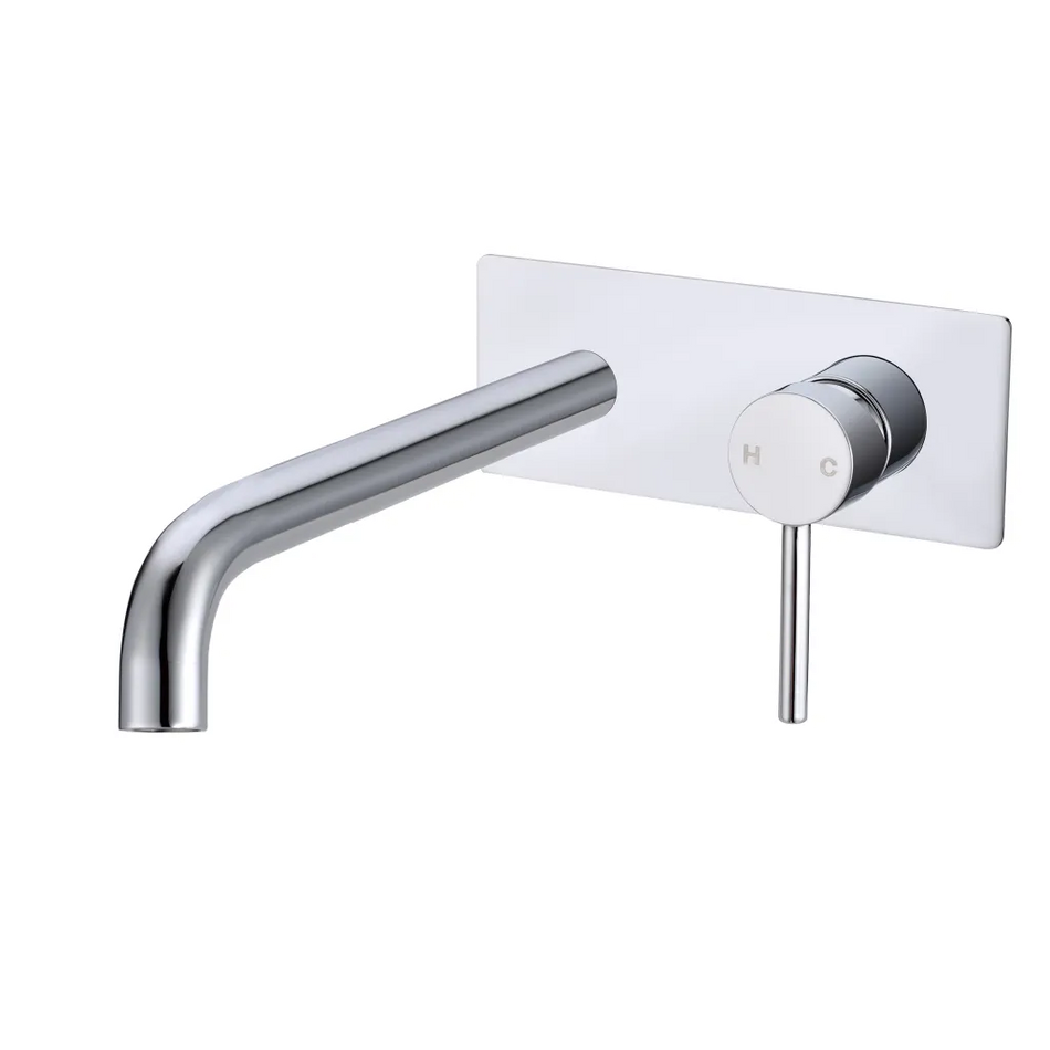 LUCID PIN WALL MIXER WITH SPOUT CURVED SPOUT