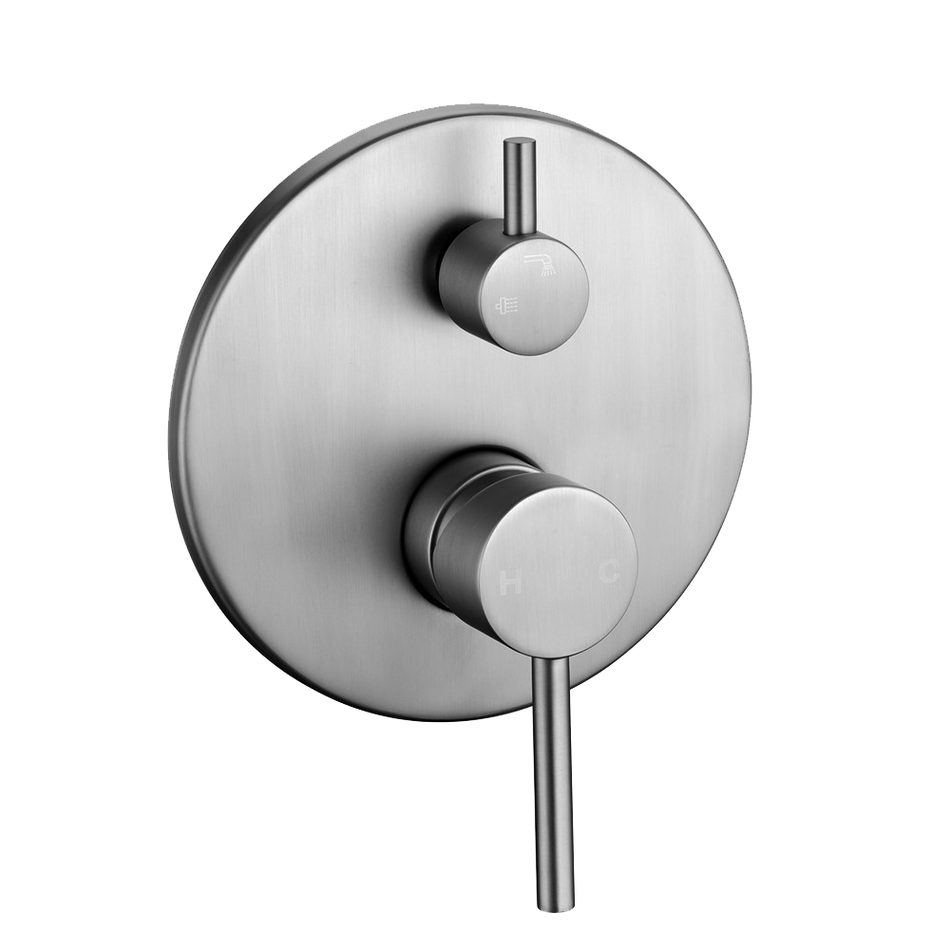 LUCID PIN ROUND WALL MIXER WITH DIVERTER