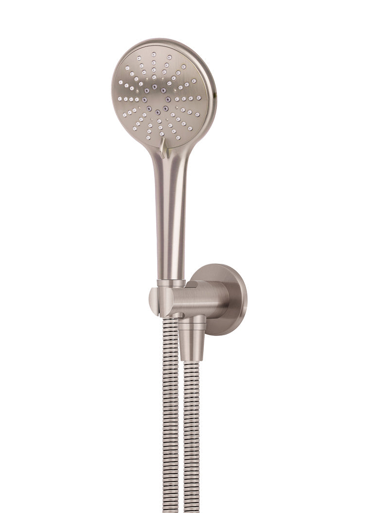 MEIR ROUND THREE FUNCTION HAND SHOWER ON FIXED BRACKET