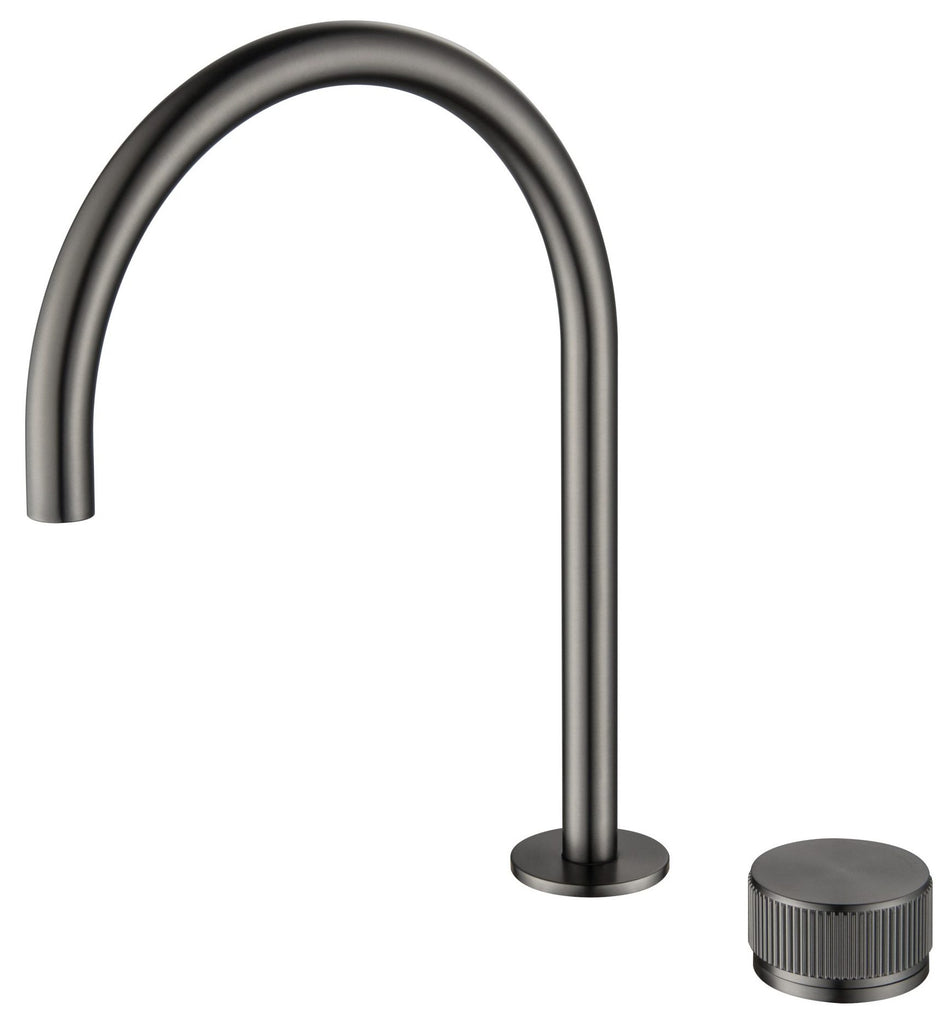 MICA FLUTED GOOSENECK HOB SINK MIXER