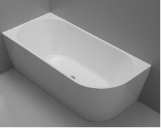 MILAN BACK TO WALL 2 CORNER FREESTANDING BATH