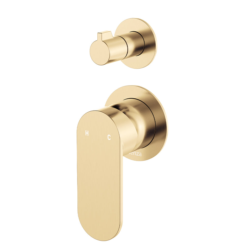 EMPIRE SLIM WALL DIVERTER MIXER SMALL ROUND PLATES