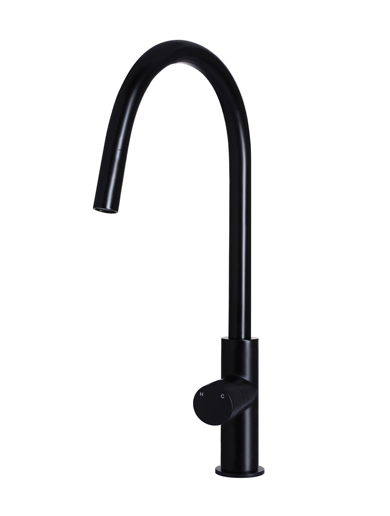 MEIR ROUND PINLESS PICCOLA PULL OUT KITCHEN MIXER TAP
