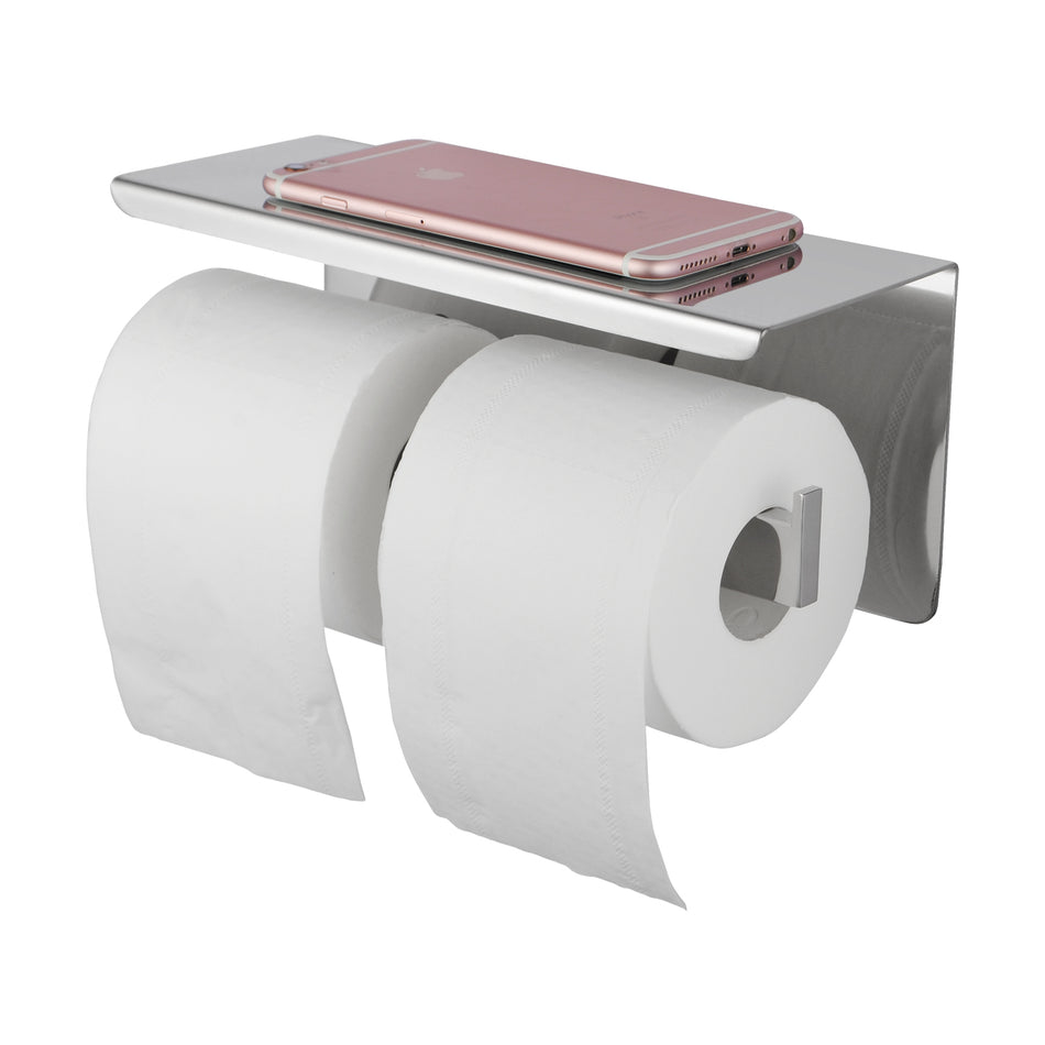 IVANO SERIES DOUBLE TOILET PAPER HOLDER WITH COVER