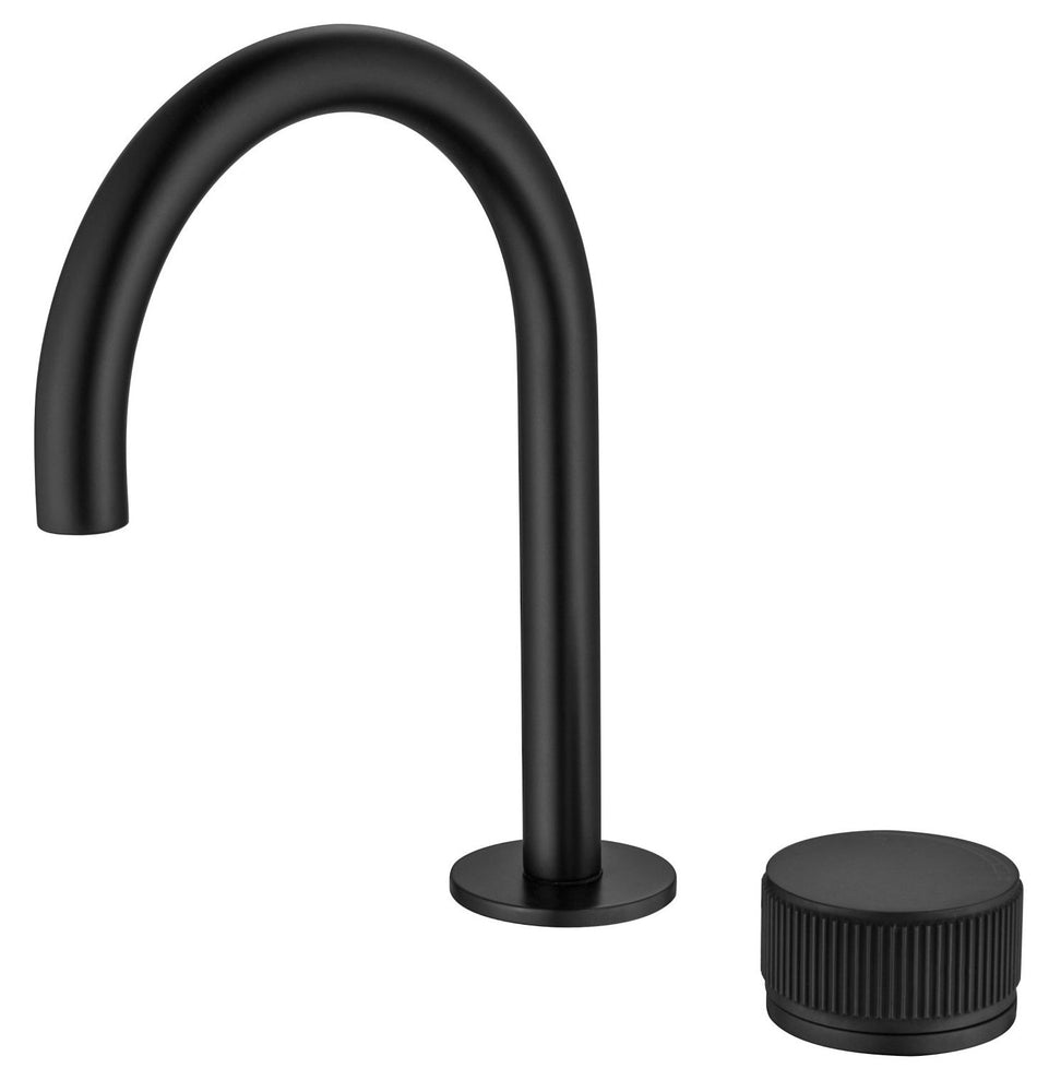 MICA FLUTED GOOSENECK HOB BASIN MIXER