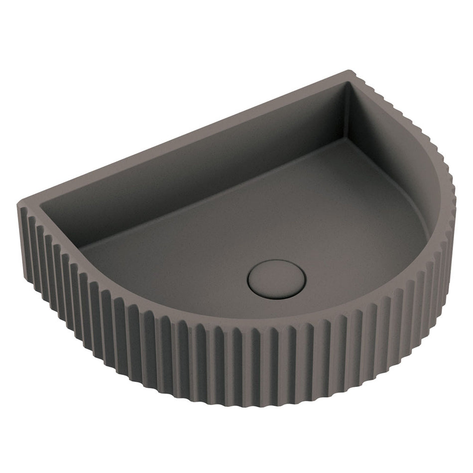 VALENTINA CONCRETE FLUTED BASIN