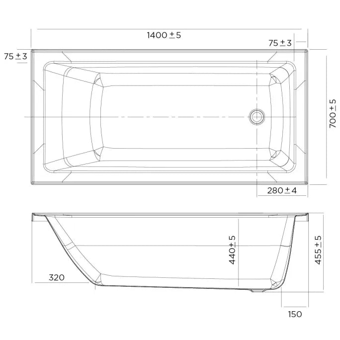LOUVE INSET BATH