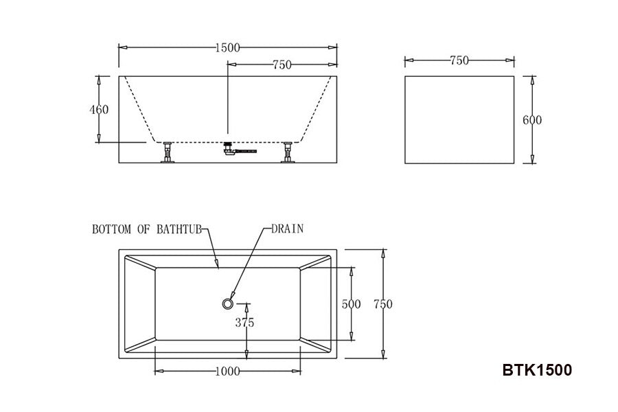 KANSAS FREE STANDING SQUARE BATH