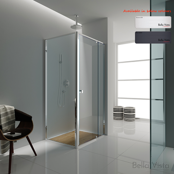 CHROME SEMI FRAMELESS SHOWER SCREEN