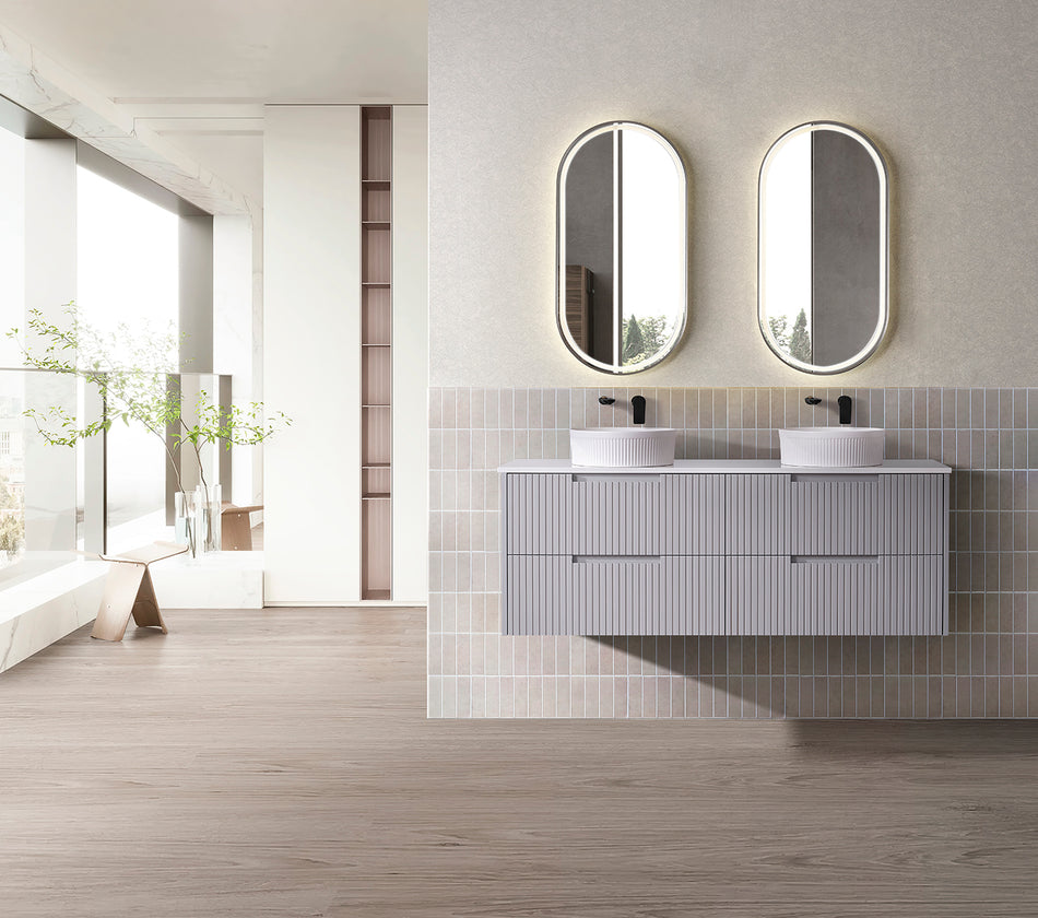 ELENA FLUTED WALL HUNG VANITY