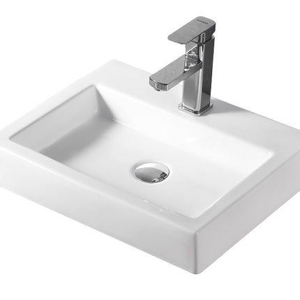 LUCCI SQUARE ABOVE COUNTER BASIN WITH TAP LANDING