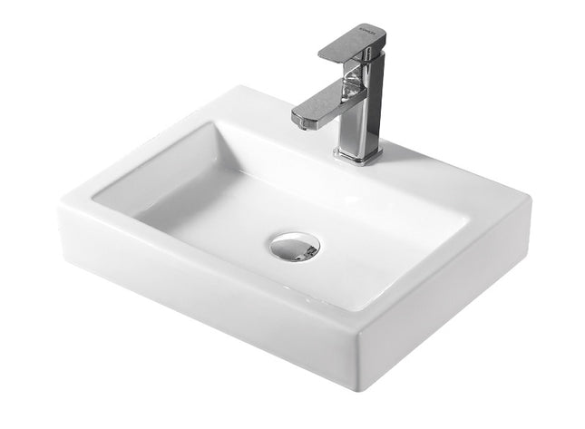 LUCCI SQUARE ABOVE COUNTER BASIN WITH TAP LANDING